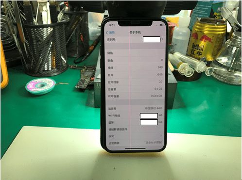 iPhone X falls backless service repair