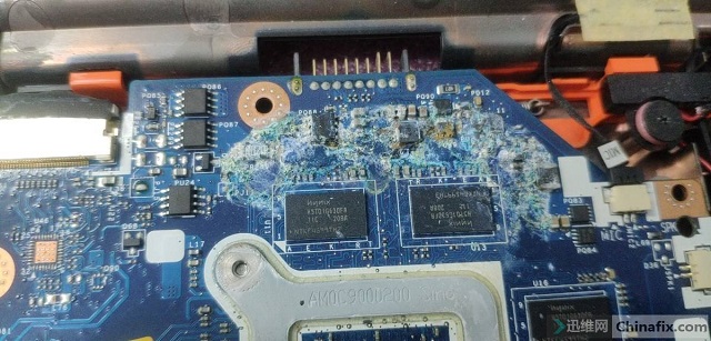 Acer V3-551G notebook into the water cannot be turned on