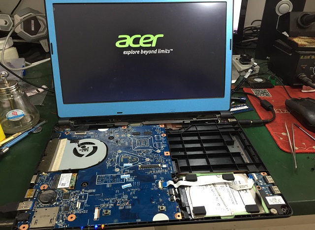 Acer P245 Notebook water damage Won't Turn On repaired