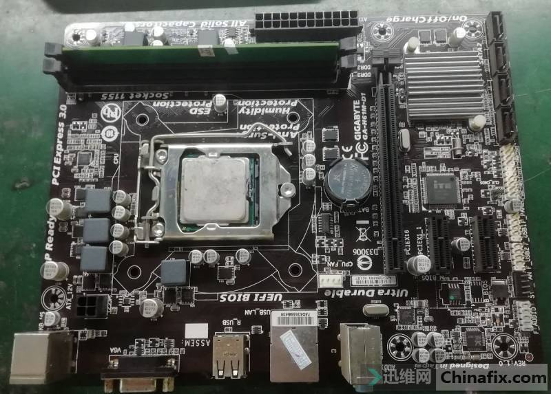 Gigabyte ga-h61m-d1 mainboard triggers power down repair