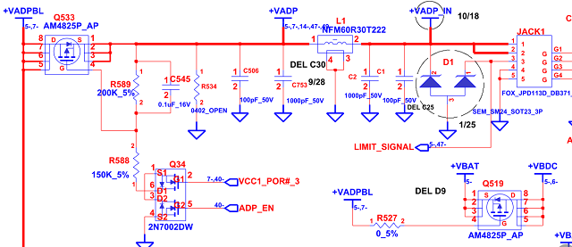 HP 6550B notebook but Current protection isolated repair