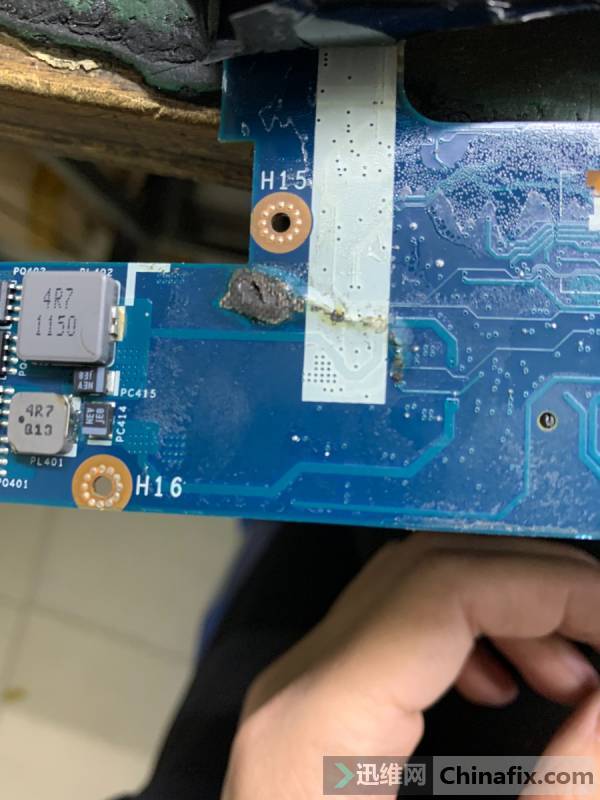 Lenovo E530 notebook repair without startup due to water ingress