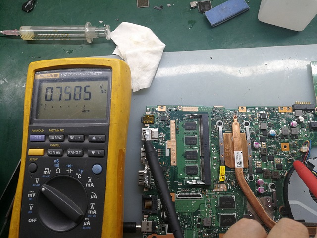 ASUS x455lj notebook triggered power down repair