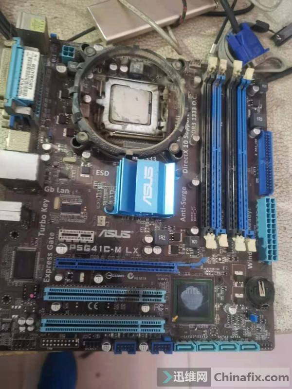 ASUS G41 mainboard south bridge damage repair