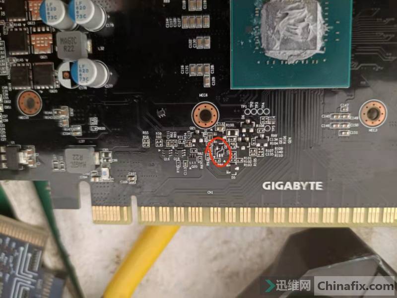 Gigabyte gv-n105td5-4gd the graphics card has no power supply repair.