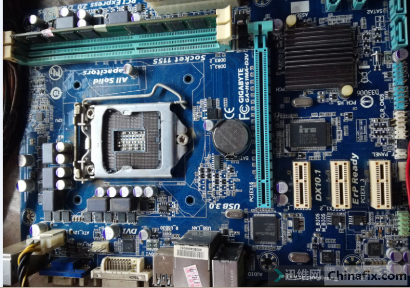 Repair of GA-H61MA-D2V without VTT power supply