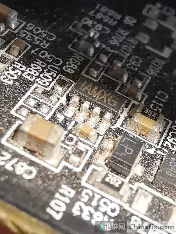Jijia P106 video card power supply short circuit repair