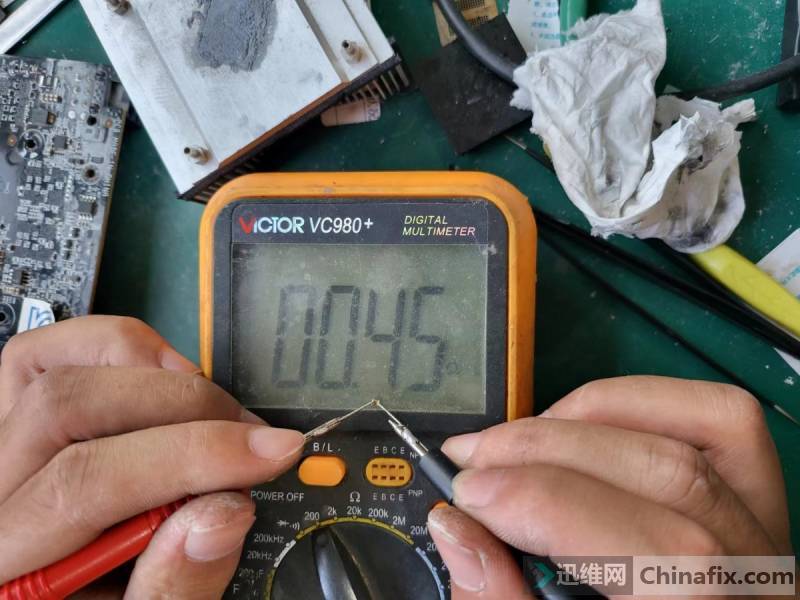 Jijia P106 video card power supply short circuit repair