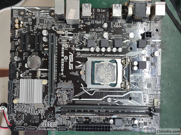 Asus B250M-K motherboard is not powered by CPU for repair